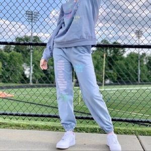 NWOT Boys Lie Word Vomit Sweatpants Lavender Small